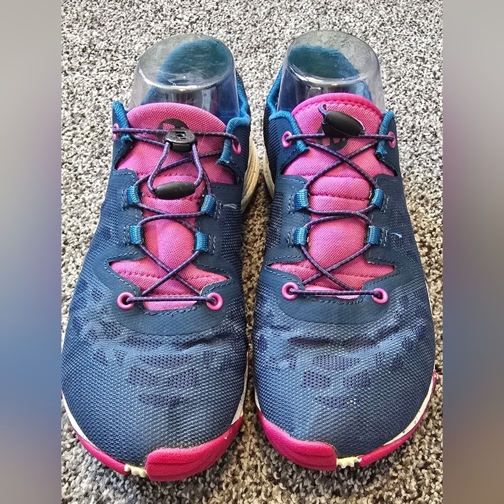 Merrell Womens J69938 Allout Shine Blue Wing Shoe Blue/Fucshia Barefoot Size 7.5 - Picture 10 of 10